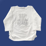 Maxi Maglia con Strass Bianco Neonata One Love 337J24 - ONE LOVE - LuxuryKids