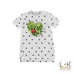 Maxi Maglia In cotone Bianco con Stampa Bambina Sarabanda Q842 - SARABANDA - LuxuryKids