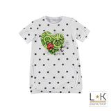 Maxi Maglia In cotone Bianco con Stampa Bambina Sarabanda Q842 - SARABANDA - LuxuryKids