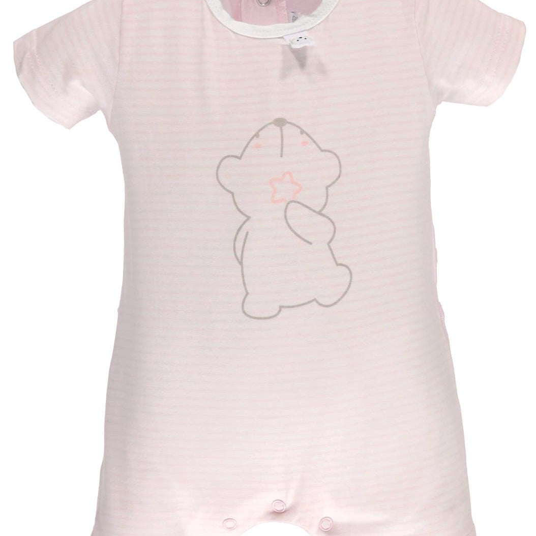 Pagliaccetto Cotone Rosa Neonata Minibanda U603 - MINIBANDA - LuxuryKids