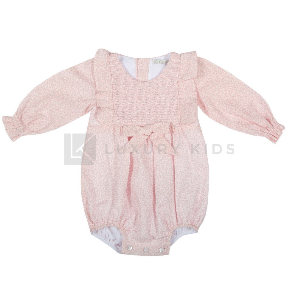 Pagliaccetto In Caldo Cotone Punto Smoke Rosa Neonata Dr Kid 136 - DR.KID - LuxuryKids