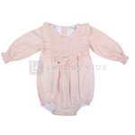Pagliaccetto In Caldo Cotone Punto Smoke Rosa Neonata Dr Kid 136 - DR.KID - LuxuryKids