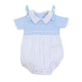 Pagliaccetto in Filo Di Cotone Celeste Neonato DR KID DK 146 - DR.KID - LuxuryKids