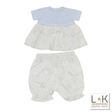 Pagliaccetto Spezzato in Filo e Cotone Neonata Wedouble 08112 - WEDOBLE - LuxuryKids