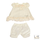 Pagliaccetto Spezzato Neonata Creazioni Luana 2122 - CREAZIONI LUANA - LuxuryKids