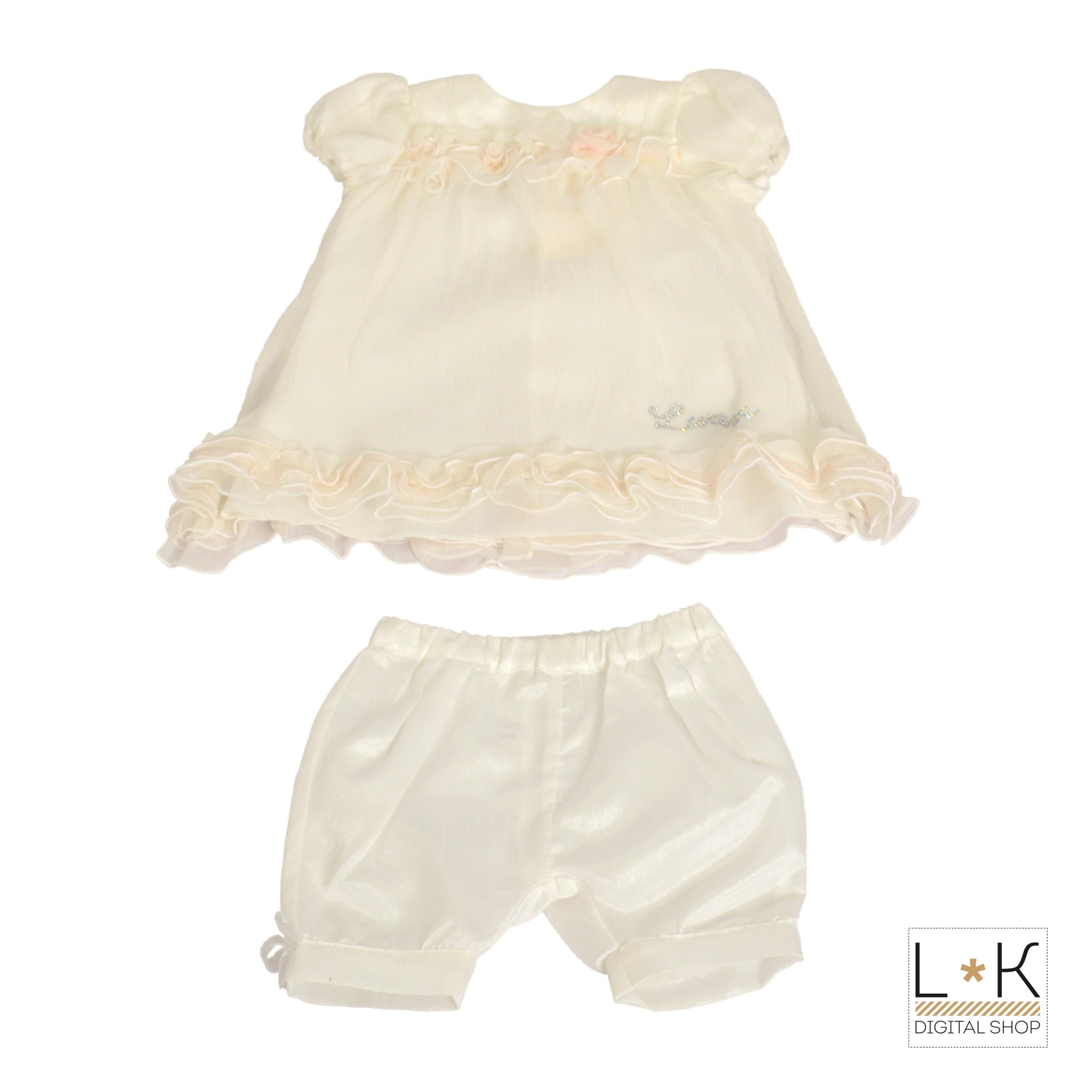 Pagliaccetto Spezzato Neonata Creazioni Luana 2122 - CREAZIONI LUANA - LuxuryKids