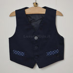 Panciotto Blu Tinta Unita In Cotone Bambino Nanan E16327306 - NANAN - LuxuryKids