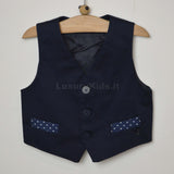 Panciotto Blu Tinta Unita In Cotone Neonato Nanan E16327306 - NANAN - LuxuryKids