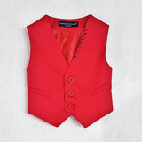 Panciotto In Cotone In Tinta Unita Rosso Bambino Manuell & Frank MF5077B - MANUELL&FRANK - LuxuryKids