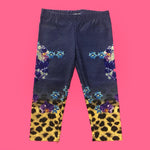Pantaleggins con Stampa di Fiori Neonata Blu-Viola Fun&Fun FUNNPT3520 - FUN&FUN - LuxuryKids