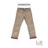 Pantalone Beige Tinta Unita Tasche America Bambino Sarabanda H362 - SARABANDA - LuxuryKids