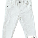 Pantalone Effetto Jeans Slim Fit  Bianco Bambino Sarabanda U156 - SARABANDA - LuxuryKids