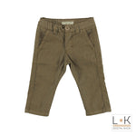 Pantalone Elegante con Micro Fantasia Tono su Tono Bambino Beige Sarabanda M117 - SARABANDA - LuxuryKids