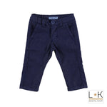 Pantalone Elegante con Micro Fantasia Tono su Tono Bambino Blu Sarabanda M117 - SARABANDA - LuxuryKids