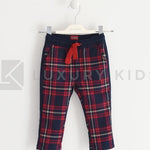 Pantalone In Caldo Cotone Fantasia Macro Check Bambino Sarabanda K158 - SARABANDA - LuxuryKids