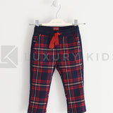 Pantalone In Caldo Cotone Fantasia Macro Check Bambino Sarabanda K158 - SARABANDA - LuxuryKids