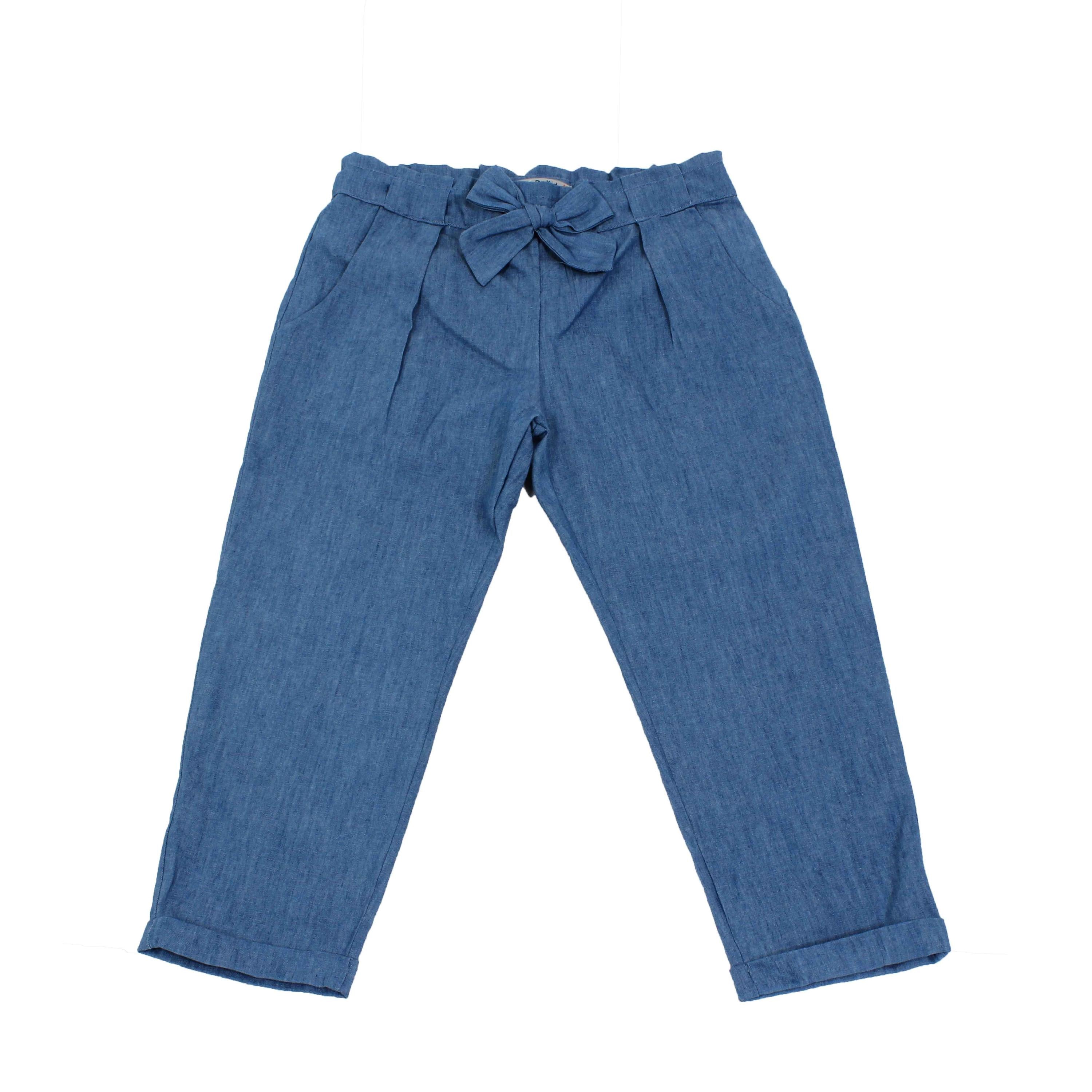 Pantalone Lungo In Cotone Denim Bambina DR KID DK416 - DR.KID - LuxuryKids
