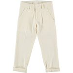 Pantalone Lungo In Misto Lino Panna Neonato MANUELL&FRANK MF1189N - MANUELL&FRANK - LuxuryKids