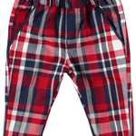 Pantalone Modello Chinos In Viscosa Strech Scozzese Neonato Minibanda K648 - MINIBANDA - LuxuryKids
