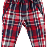 Pantalone Modello Chinos In Viscosa Strech Scozzese Neonato Minibanda K648 - MINIBANDA - LuxuryKids