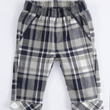 Pantalone Modello Chinos In Viscosa Strech Scozzese Neonato Minibanda K648 - MINIBANDA - LuxuryKids