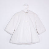 Pellicciotto con Cappuccio Bianco Neonata Bianco Ninnaoh I1506 - NINNAOH - LuxuryKids