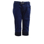 Pinocchietto Blu in Tinta Unita Bambina Fun&Fun FUNBPT0003 - FUN&FUN - LuxuryKids