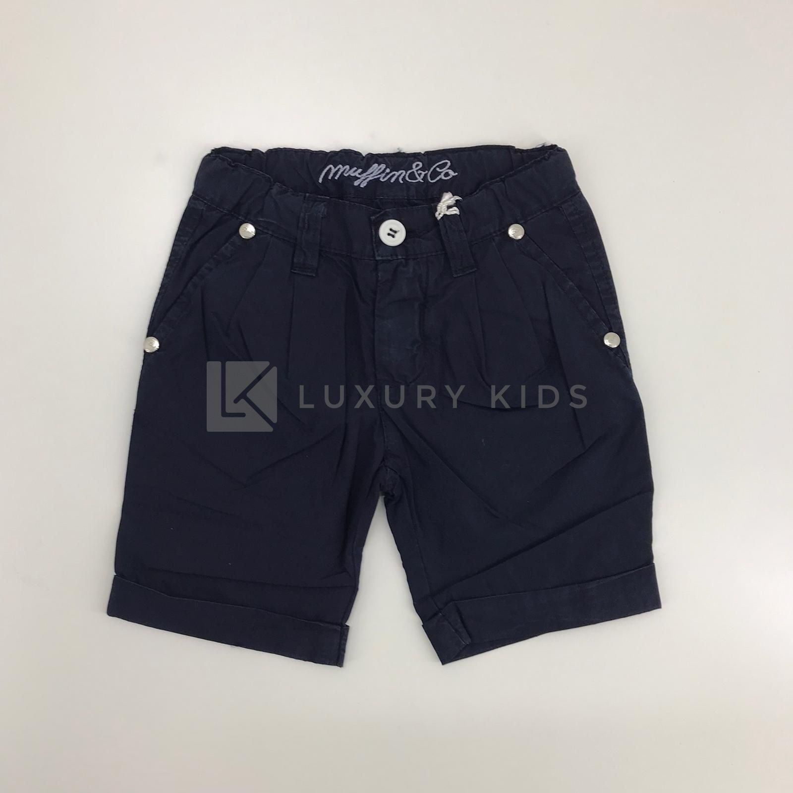 Pinocchietto Blu in Tinta Unita Neonato Muffin&Co 6534 - MUFFIN&CO - LuxuryKids
