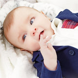 Polo in Caldo Cotone Bianco Neonato Minibanda R639 - MINIBANDA - LuxuryKids