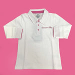 Polo in Caldo Cotone Bianco-Fucsia Bambina Scorpion Bay GTE2202 - SCORPION BAY - LuxuryKids