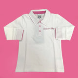 Polo in Caldo Cotone Bianco-Fucsia Bambina Scorpion Bay GTE2202 - SCORPION BAY - LuxuryKids
