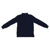Polo in caldo Cotone Blu Notte Tinta Unita Bambino Sarabanda L341 - SARABANDA - LuxuryKids