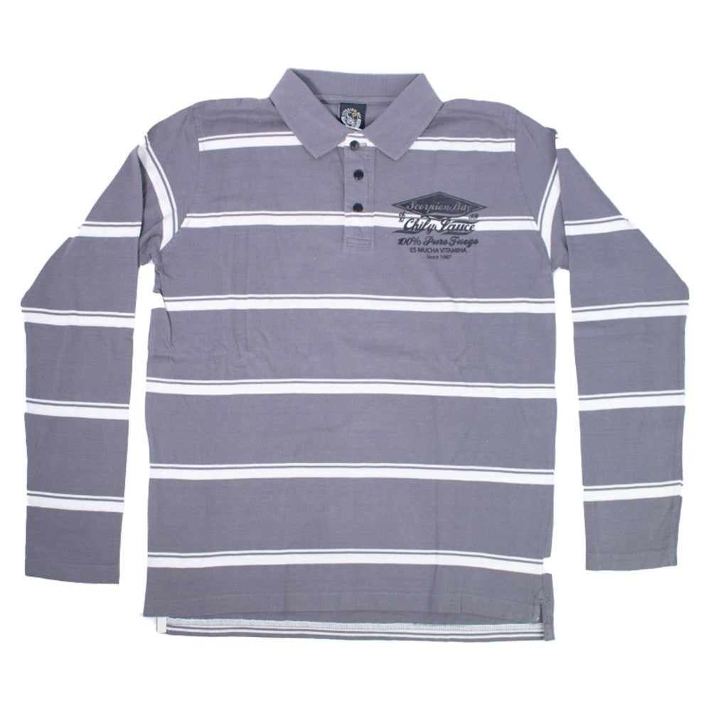 Polo in Caldo Cotone Grigio a Righe Bambino Scorpion Bay JTE2208 - SCORPION BAY - LuxuryKids