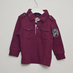 Polo in Caldo Cotone Viola Neonato Sarabanda D134 - SARABANDA - LuxuryKids