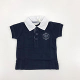Polo in Cotone Blu in Tinta Unita Neonato Minibanda G653 - MINIBANDA - LuxuryKids