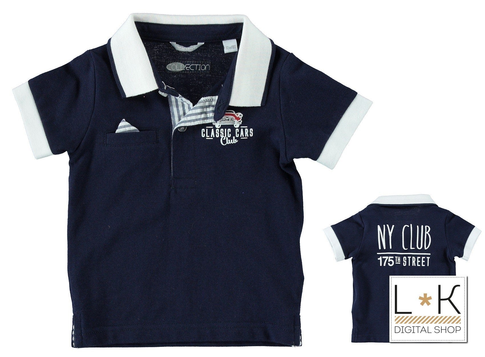 Polo mezza Manica Picchette Blu Bambino Sarabanda U512 - SARABANDA - LuxuryKids