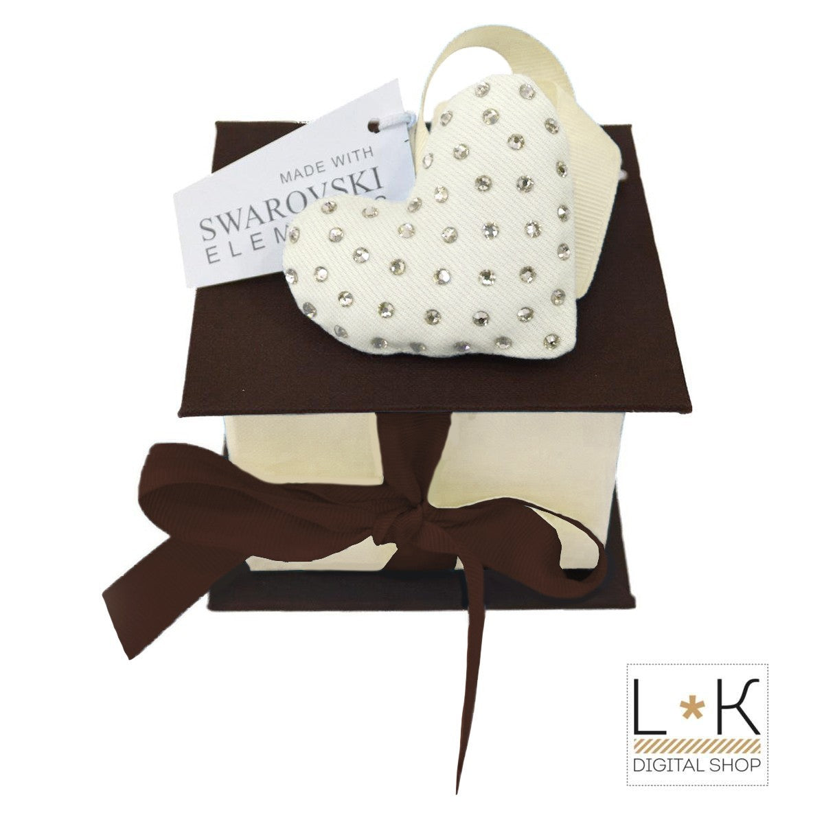 Porta ciuccio Artigianale Cuore e Swarovsky Unisex Handmade CUORE1 - HANDMADE - LuxuryKids