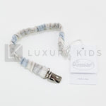 Portaciuccio In Tessuto Grigio A Quadroni Rosa Neonata LA SARTORIA DEI PICCOLI LPO486 - LA SARTORIA DEI PICCOLI - LuxuryKids