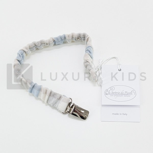 Portaciuccio In Tessuto Grigio A Quadroni Rosa Neonata LA SARTORIA DEI PICCOLI LPO486 - LA SARTORIA DEI PICCOLI - LuxuryKids