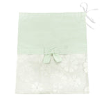 Sacco Portaoggetti in Raso e Organza Neonata Verde Ninnaoh E16SAC10 - NINNAOH - LuxuryKids