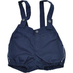 Salopette A Pagliaccetto In Cotone In Tinta Unita Blu Neonato Manuell & Frank MF2132I - MANUELL&FRANK - LuxuryKids