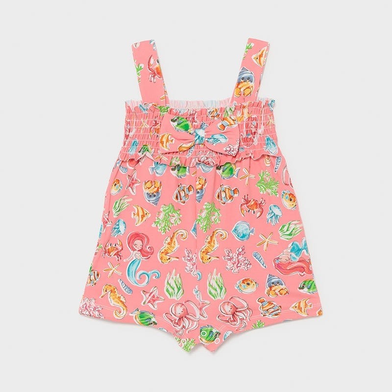 Salopette Copricostume In Cotone Rosa Neonata MAYORAL 1842 - MAYORAL - LuxuryKids