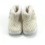 Scarpa culla Stivaletto In Lana con pelliccia eco Panna Neonata Minibanda H950 - MINIBANDA - LuxuryKids