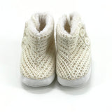 Scarpa culla Stivaletto In Lana con pelliccia eco Panna Neonata Minibanda H950 - MINIBANDA - LuxuryKids