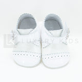 Scarpa da culla Francesina in vernice e Pelle Neonato Panyno A2319 - PANYNO - LuxuryKids