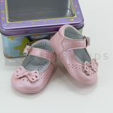 Scarpa Da culla In Pelle Con Fiocco Rosa Neonata Panyno A2209 - PANYNO - LuxuryKids