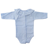 Body Manica Lunga Con Collo Volante in Caldo Cotone Neonata Babidu 1117BO - BABIDU - LuxuryKids