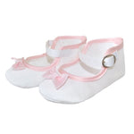 Scarpe Da Culla Bianche In Raso Neonata Ninnaoh E1517 - NINNAOH - LuxuryKids
