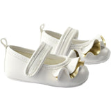 Scarpe in Ecopelle Modello Ballerina Panna per Neonata MINIBANDA 1350 - MINIBANDA - LuxuryKids