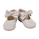 Scarpe Primi Passi Ballerina Camoscio Laminati Beige Neonata PANYNO B1528C - PANYNO - LuxuryKids